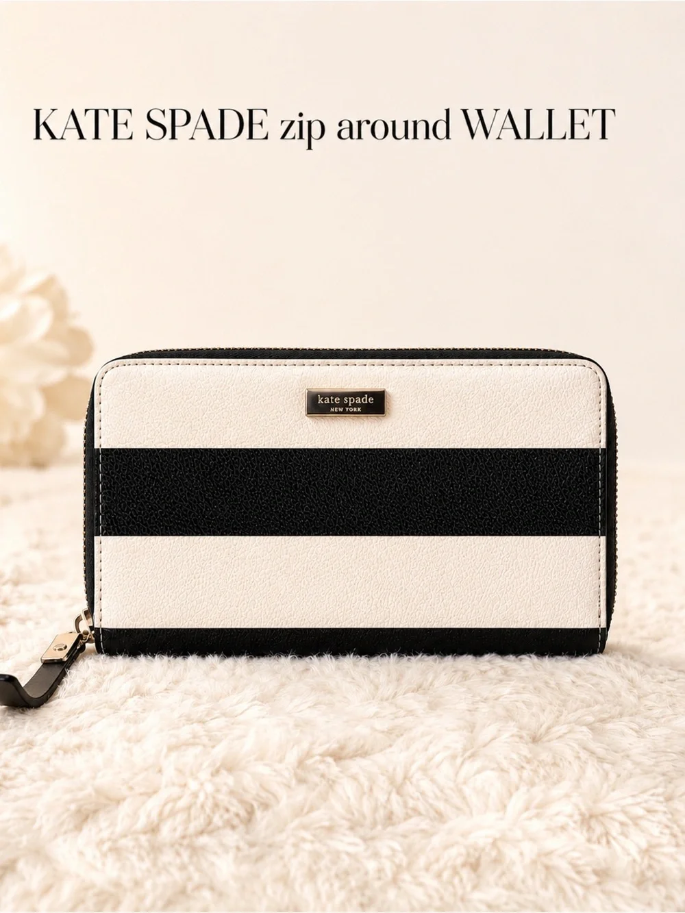 Kate Spade Cruise Stripes zip around wallet